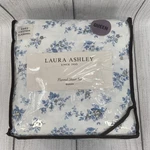 Laura Ashley Sheet Set Queen Audrey Flannel White Blue Gray Floral 100% Cotton. Fixed Price $69.99.