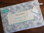 Tommy Bahama Pen & Ink Tropical Blue White Palm Floral Percale Queen Sheet Set. Fixed Price $69.99.