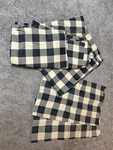 Woolrich Black & Grey Buffalo Plaid 100% Cotton F/q Flannel Duvet Cover Set. Fixed Price $85.00.