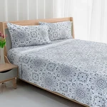Avanti Printed 100% Brushed Cotton Flannel 4-PC. Sheet Set, King New. Fixed Price $85.00.