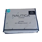 New Nautica Sheet Set -boat Light Blue Stripe, Navy Sails,. Fixed Price $60.00.