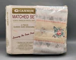 Vtg Cannon 4PC Queen Sheet Set 50% Percale Cotton Polyester Nos Cottagecore. Fixed Price $65.00.