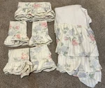 Vtg. J.p Stevens 6PIECE Cottagecore Queen Size Sheet Set- Flowers, Ruffle. Fixed Price $59.99.