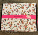 Betsy Johnson Full Sheet Set 4 Pc Fall Foliage Microfiber Pk/ Or/ Gr Pink Xox. Fixed Price $29.99.