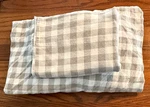 Euc True North Flannel Twin Sheet-fitted, 1PILLOWCASE, Gray & White Check. Fixed Price $9.99.