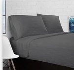 Ella Jayne Super Soft Jersey Poly Cotton Grey Sheet Set, Twin (3 Pieces). Fixed Price $20.00.