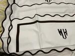 $450 Matouk Italy New 2PC Standard Shams Giza- 87 Bergamo 100% Percale Appliqu. Fixed Price $159.00.
