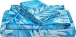 Jsd Blue Tropical Leaves Print Sheet Set Queen, 4 Piece Soft Leaf. Fixed Price $35.94.