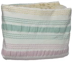 Vintage Orvis Seersucker Fullqueen Bedspread Coverlet 86X92 Cotton Pastel Stripe. Fixed Price $45.00.