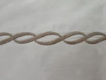 New John Matouk & Co White Twin Flat Long Sheet W/ Tan Embroidered Chain. Fixed Price $80.00.