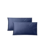 Ralph Lauren Spencer Cotton Sateen Pair Standard Pillowcases Solid Navy 475TC. Fixed Price $45.00.