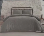 Paseo Road Super Queen 3 Piece Stonewashed Cotton Canvas Duvet Charcoal. Fixed Price $195.00.