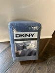 Nip Dkny Loft Stripe Indigo Pleated Full/queen Duvet Cover. Fixed Price $93.99.