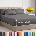 Cgk Unlimited Extra Deep Queen Sheet Set - 6 Piece Breathable And Cooling. Fixed Price $58.60.