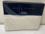 Ralph Lauren Cream Ivory Half Moon Bay Queen Flat Sheet Embroidered Cotton New. Fixed Price $75.00.