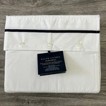 Ralph Lauren Organic Cotton Percale Palmer King Flat Sheet White Navy 114 X 108. Fixed Price $51.96.