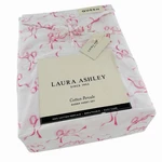 Laura Ashley Pink Trailing Bows Cotton Percale Queen Sheet Set Cottage Shabby. Fixed Price $69.99.