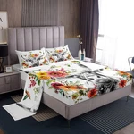 Erosebridal Highland Cow Floral Bed Queen Bull Cattle Flower Set.... Fixed Price $71.44.