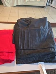 Interiors By Design King Black Bed Sheets Set 4 Piece, Red Pillow Cases, New. Fixed Price $25.00.