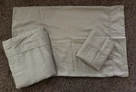 Flat Sheet + 2 Pillowcases 100% Cotton Beige Full Double Sz Jcp Home Collection. Fixed Price $15.00.
