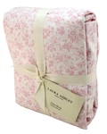 New Laura Ashley Queen Size Floral Toile Pink 100% Cotton Percale Sheet Set. Fixed Price $89.99.