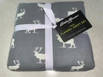 Eddie Bauer Flannel Twin Bedding Sheet Set Cotton Collection Elk Grove Gray New. Fixed Price $34.99.