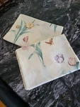 Vtg.martex No Iron Percale 2 Twin Flat Sheet West Point Pepperell, Cream Floral. Fixed Price $22.50.