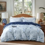 Duvet Cover King Sizereversible Leaf Blue Set With Zipper Closur. Fixed Price $31.83.