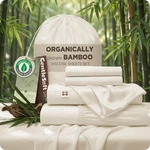 Bedsure Bamboo Viscose Queen Sheet Set 18 Deep Pocket Beige. Fixed Price $209.99.
