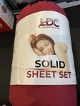 Ldc Full Set - 4 Pc Bed Burgundy New. Fixed Price $25.00.
