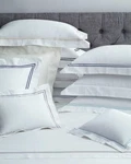 Italy Sferra Grande Hotel Cotton Pillow Shams In Multi Color Stitch Embroidery. Fixed Price $74.00.