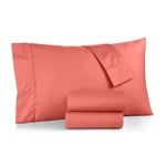 New Poppy Charter Club Damask Solid 550 Tc 100% Cotton Sateen Cal King Sheet Set. Fixed Price $199.90.