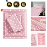 Pink Full Size Sets Kids Polka Dot For Girls 100% Cotton Percale.... Fixed Price $92.99.
