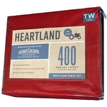 Brand New Red Heartland 400 Thread Count 100% Cotton Sateen-weave Twin Sheet Set. Fixed Price $39.98.