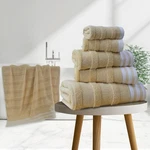 Kathy Ireland 6-PIECE Jacquard Stripe Kyoto Towel Set Linen. Fixed Price $43.64.