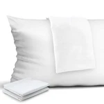 4-PACK Zippered Pillow Protectors, Premium 400 Thread Count 100% Egyptian Cot.... Fixed Price $37.88.