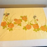 Martex Hanae Mori Orange Zinnia & Pheasant Yellow Twin Flat Sheet. Fixed Price $19.99.