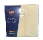 Liberty Procurement Niop Twin Xl Bed Sheet Set, 220 Tc, 100% Cotton, Yellow. Fixed Price $17.00.