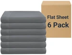 Zpecc Full Size Flat Sheets Only - 6 Pack, Easy Sort, Dark Gray Microfiber. Fixed Price $62.88.