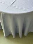 Simply Essential 70" Round Zen Blue Tablecloth Polyester Hemmed Edge. Fixed Price $9.99.