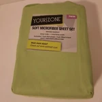 Your Zone Twin Sheet Set Soft Microfiber Lime Apple Green. Fixed Price $12.00.