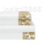 Versace Medusa Amplified 4-PIECE Queen Bed Set Sheet White/gold Nib $900. Fixed Price $535.00.