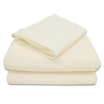 100% Natural Cotton Jersey Knit 3-PIECE Toddler Sheet Set, Cream, Soft Breathabl. Fixed Price $29.99.