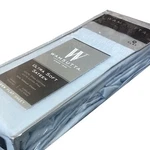 New Oversized Lite Blue Wamsutta Ultra Soft 525TC Cotton Sateen Queen Flat Sheet. Fixed Price $74.98.