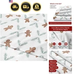 Flannel Christmas Sheets Queen Warm Cozy Heavy Winter Bedding Set. Fixed Price $68.30.