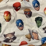 Marvel Twin Fitted Sheet Super Hero Faces Spider-man Hulk Iron Thor. Fixed Price $11.41.