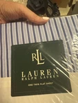Ralph Lauren Putney Twin Flat/fitted Sheet Blue Stripe White Cuff Supima Cotton. Fixed Price $35.00.