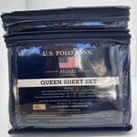 Us Polo Assn 6 Piece Queen Size Sheet Set Navy 2 Additional Pillowcases New. Fixed Price $23.00.