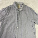 Panama Jack Linen Button Up Blue Shirt Beach Coastal Preppy Nautical Sz Xxxl. Fixed Price $15.00.