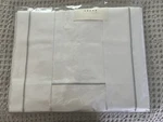 Frette Bourdon Percale Queen Sheet Set In 100% Cotton Made Italy White/grey. Fixed Price $375.00.